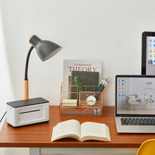 Load image into Gallery viewer, UPGRADE Desk Organizer, Mesh Office Supplies Desk Accessories, Office Desktop Pen Holder Caddy with 5 Compartments and 1 Large Drawer for School Office Bedroom Home (Champagne gold)