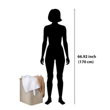 Load image into Gallery viewer, Laundry Basket with Lid, 60L Collapsible Large Laundry Hamper with Lid and Removable Laundry Bag, Waterproof Laundry Sorter Storage Made of Bamboo and Oxford
